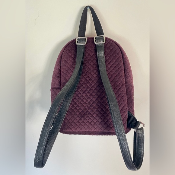 Vera Bradley Velvet Small Backback in Raisin Plum Purple - Picture 4 of 6